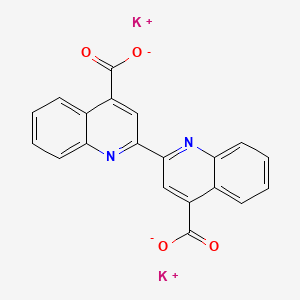 Chemical structure of Potassium [2,2'-biquinoline]-4,4'-dicarboxylate