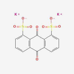 Chemical structure of 9,10-anthraquinone-1,8-disulfonate dipotassium salt