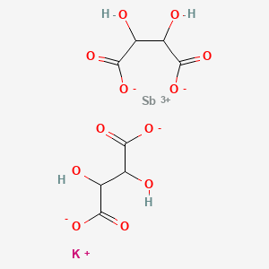 Chemical structure of Potassium antimony oxide tartrate