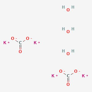 Chemical structure of Potassium carbonate hydrate