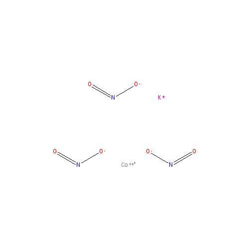 Chemical structure of Potassium cobalt(III) nitrite