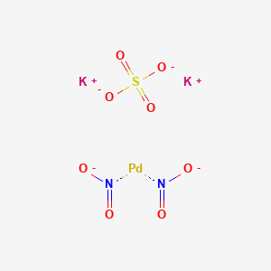Chemical structure of Potassium dinitrosulfatopalladate(II)