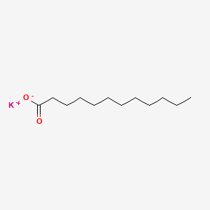 Chemical structure of Potassium dodecanoate