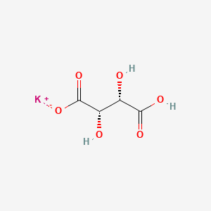 Chemical structure of Potassium D-tartrate monobasic