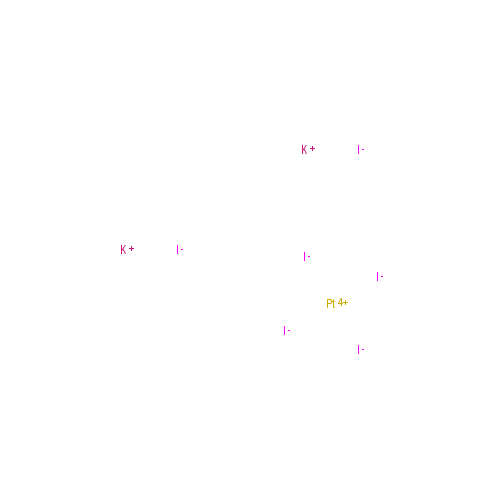 Chemical structure of Potassium hexaiodoplatinate