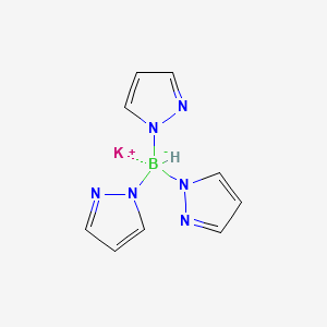 Chemical structure of Potassium hydridotris(1-pyrazolyl)borate