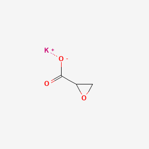 Chemical structure of Potassium oxirane-2-carboxylate
