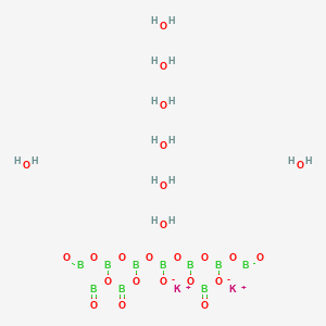 Chemical structure of Potassium pentaborate octahydrate