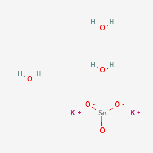 Chemical structure of Potassium stannate trihydrate