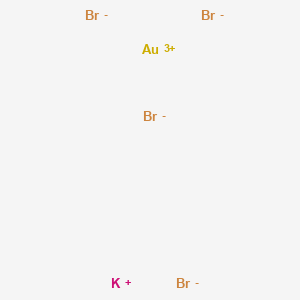 Chemical structure of Potassium tetrabromoaurate(III) dihydrate