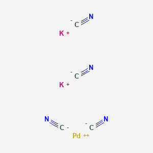 Chemical structure of Potassium tetracyanopalladate(II)