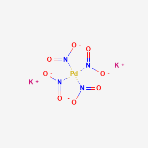 Chemical structure of Potassium tetranitropalladate(II)