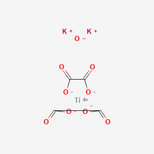 Chemical structure of Potassium titanium oxide oxalate