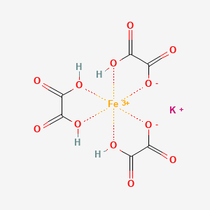 Chemical structure of Potassium trioxalatoferrate(III)