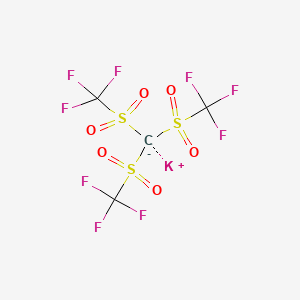 Chemical structure of Potassium Tris(trifluoromethanesulfonyl)methanide