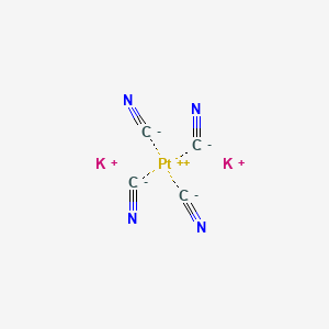 Chemical structure of Potassium tetracyanoplatinate
