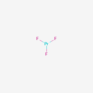 Chemical structure of Praseodymium fluoride (PrF3)
