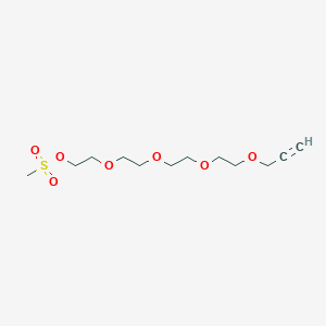 Chemical structure of Propargyl-PEG4-mesyl ester