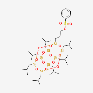 Chemical structure of PSS-(3-Tosyloxypropyl)-heptaisobutyl substituted