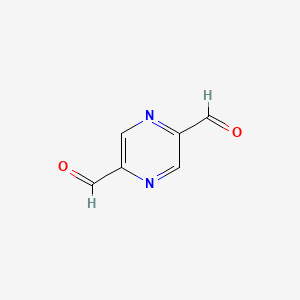 Chemical structure of Pyrazine-2,5-dicarbaldehyde