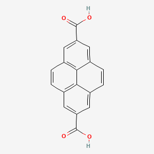 Chemical structure of Pyrene-2,7-dicarboxylic acid