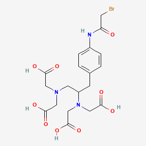 Chemical structure of rac (Bromoacetamidophenylmethyl)ethylenediaminetetraacetic Acid
