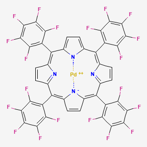 Chemical structure of Racemic-tetra (pentafluorophenyl) porphyrin palladium (ii)