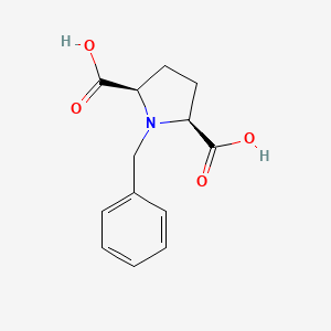 Chemical structure of rel-(2R,5S)-1-Benzylpyrrolidine-2,5-dicarboxylic acid