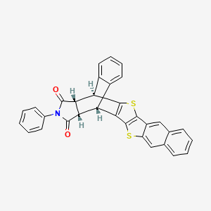 Chemical structure of rel-(5R,14S,15S,19S)-17-Phenyl-5,14-dihydro-5,14-[3,4]epipyrrolonaphtho[2,3-b]naphtho[2',3':4,5]thieno[2,3-d]thiophene-16,18-dione