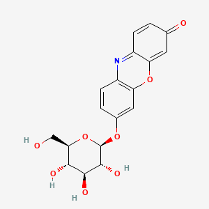 Chemical structure of Resorufin β-D-glucopyranoside