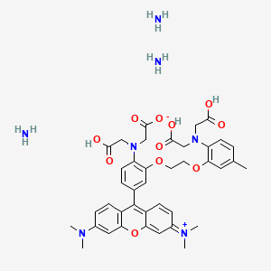 Chemical structure of RHOD 2 triammonium salt