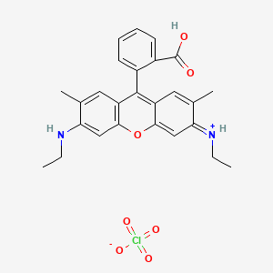 Chemical structure of Rhodamine 19 (perchlorate)