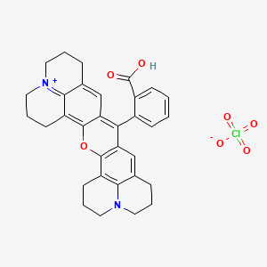 Chemical structure of Rhodamine 640 perchlorate