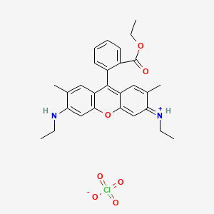 Chemical structure of Rhodamine 6G perchlorate
