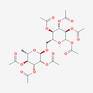Chemical structure of Rutinose Heptaacetate