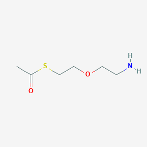 Chemical structure of S-(2-(2-Aminoethoxy)ethyl) ethanethioate
