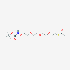 Chemical structure of t-Boc-Aminooxy-PEG3-S-Ac