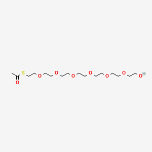 Chemical structure of S-(20-Hydroxy-3,6,9,12,15,18-hexaoxaicosyl) ethanethioate