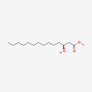 Chemical structure of (S)-Methyl 3-hydroxytetradecanoate