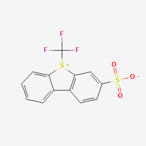 Chemical structure of S-(Trifluoromethyl)dibenzothiophenium-3-sulfonate
