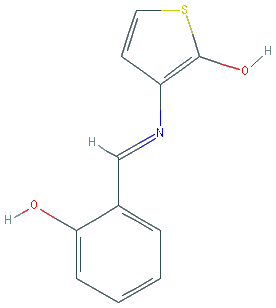Chemical structure of Salicylideneamino-2-thiophenol [Spectrophotometric reagent for Tin and other transition metals]