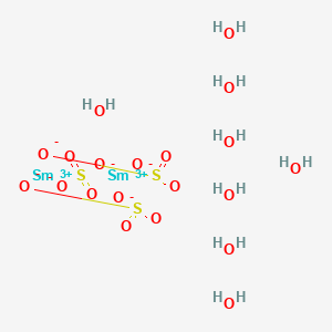 Chemical structure of Samarium(III) sulfate octahydrate