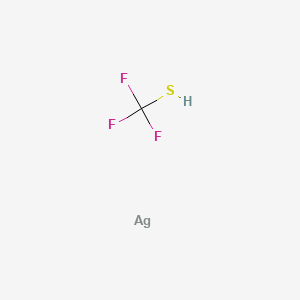 Chemical structure of Silver(I) trifluoromethanethiolate