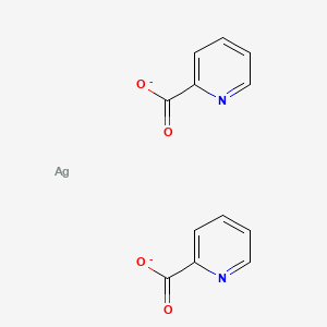 Chemical structure of Pyridine-2-carboxylate;silver