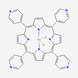 Chemical structure of Sn(IV) meso-Tetra (4-Pyridyl) Porphine Dichloride