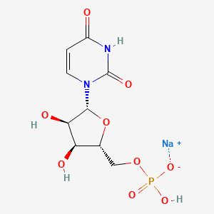 Chemical structure of Sodium ((2R,3S,4R,5R)-5-(2,4-dioxo-3,4-dihydropyrimidin-1(2H)-yl)-3,4-dihydroxytetrahydrofuran-2-yl)methyl hydrogenphosphate