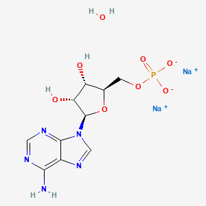 Chemical structure of Disodium adenosine 5'-phosphate hydrate