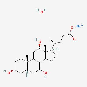 Chemical structure of cholic acid sodium salt