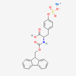 Chemical structure of fmoc-o-sulfo-l-tyrosine sodium salt