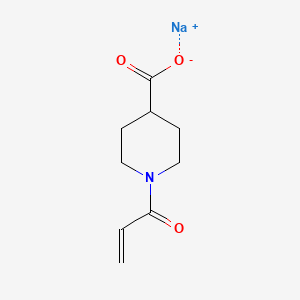 Chemical structure of Sodium 1-(prop-2-enoyl)piperidine-4-carboxylate